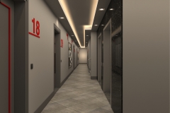 Casamia Konutları - 1. Kat Koridor - 300DPI Render - 1